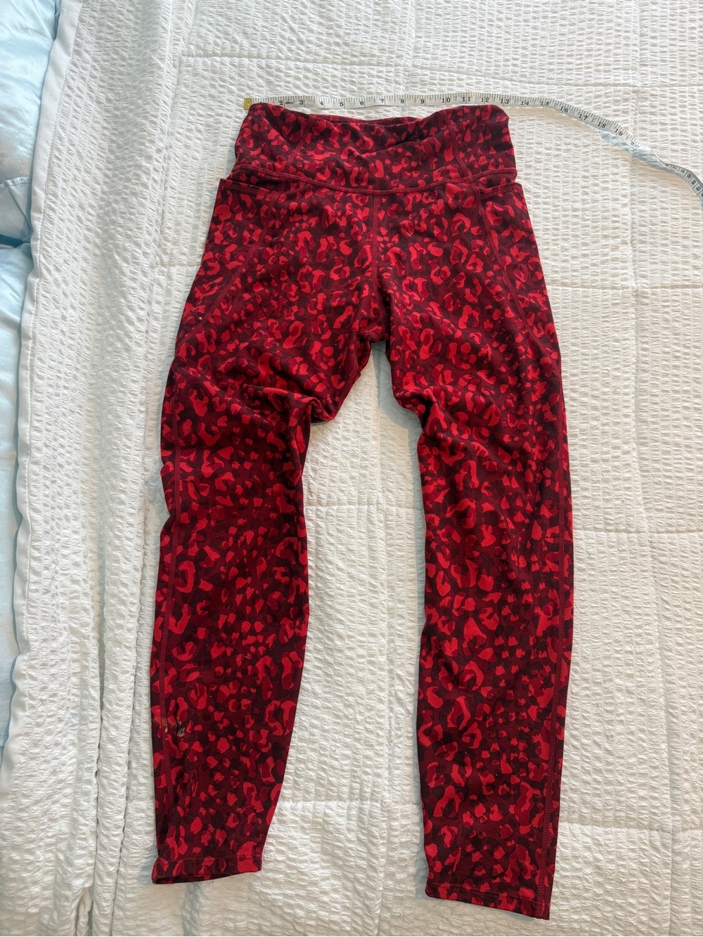 JoyLab Red Leopard Animal Print Leggings Size Small